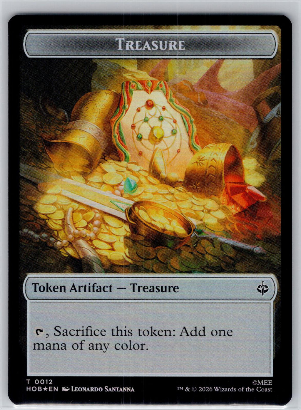 Human Soldier//Treasure Double-Sided Token Hobbit Magic:The Gathering Foil NM