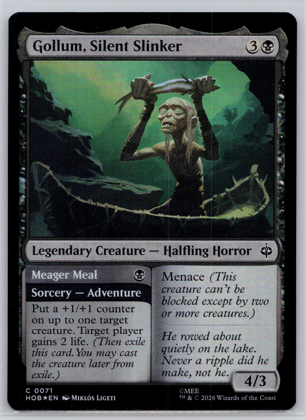 Gollum, Silent Slinker The Hobbit Magic: The Gathering Foil Near Mint