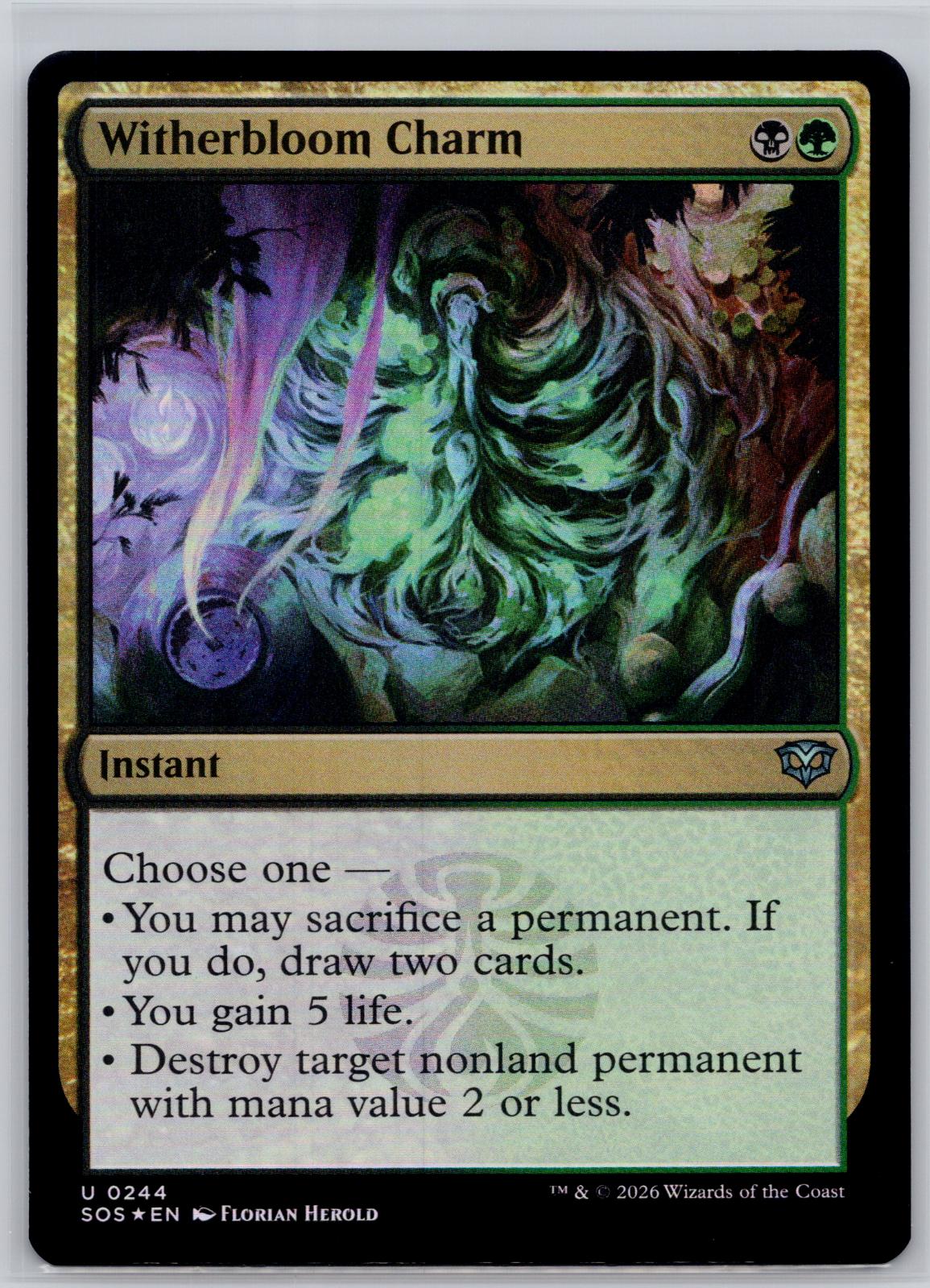 Witherbloom Charm Secrets of Strixhaven Magic: The Gathering Foil Near Mint
