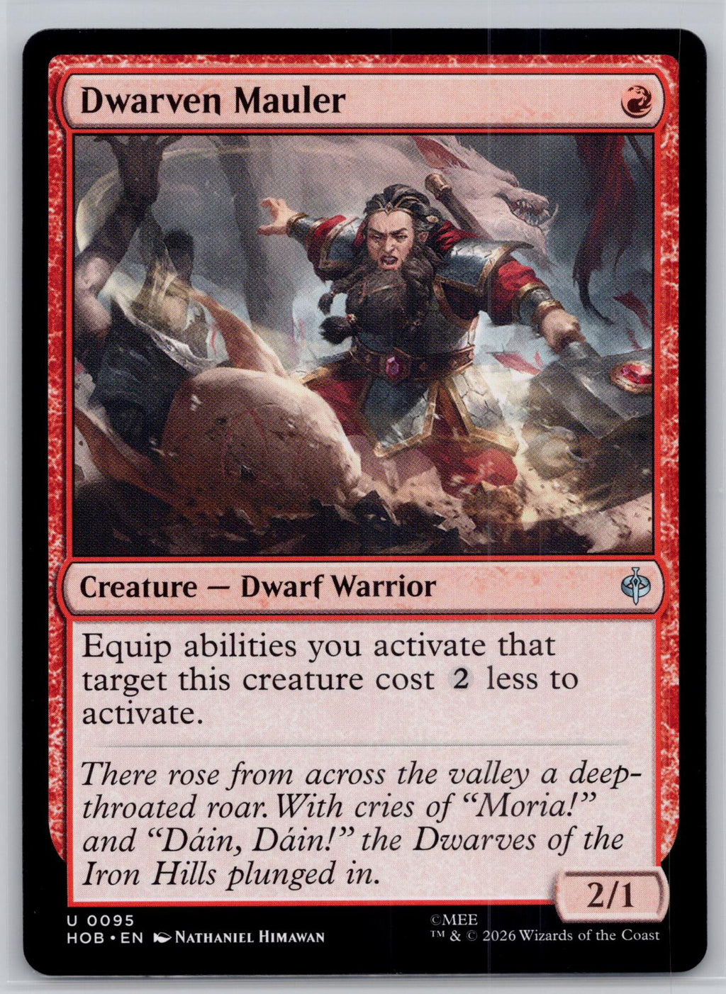 Dwarven Mauler The Hobbit Magic: The Gathering Near Mint