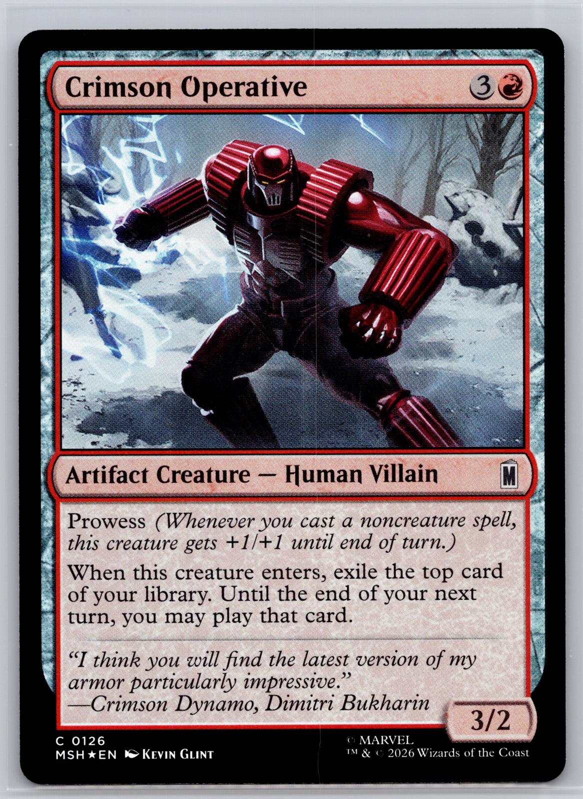 Crimson Operative Marvel Super Heroes Magic: The Gathering Foil Near Mint