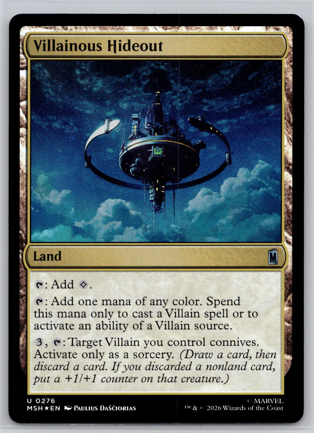Villainous Hideout Marvel Super Heroes Magic: The Gathering Foil Near Mint