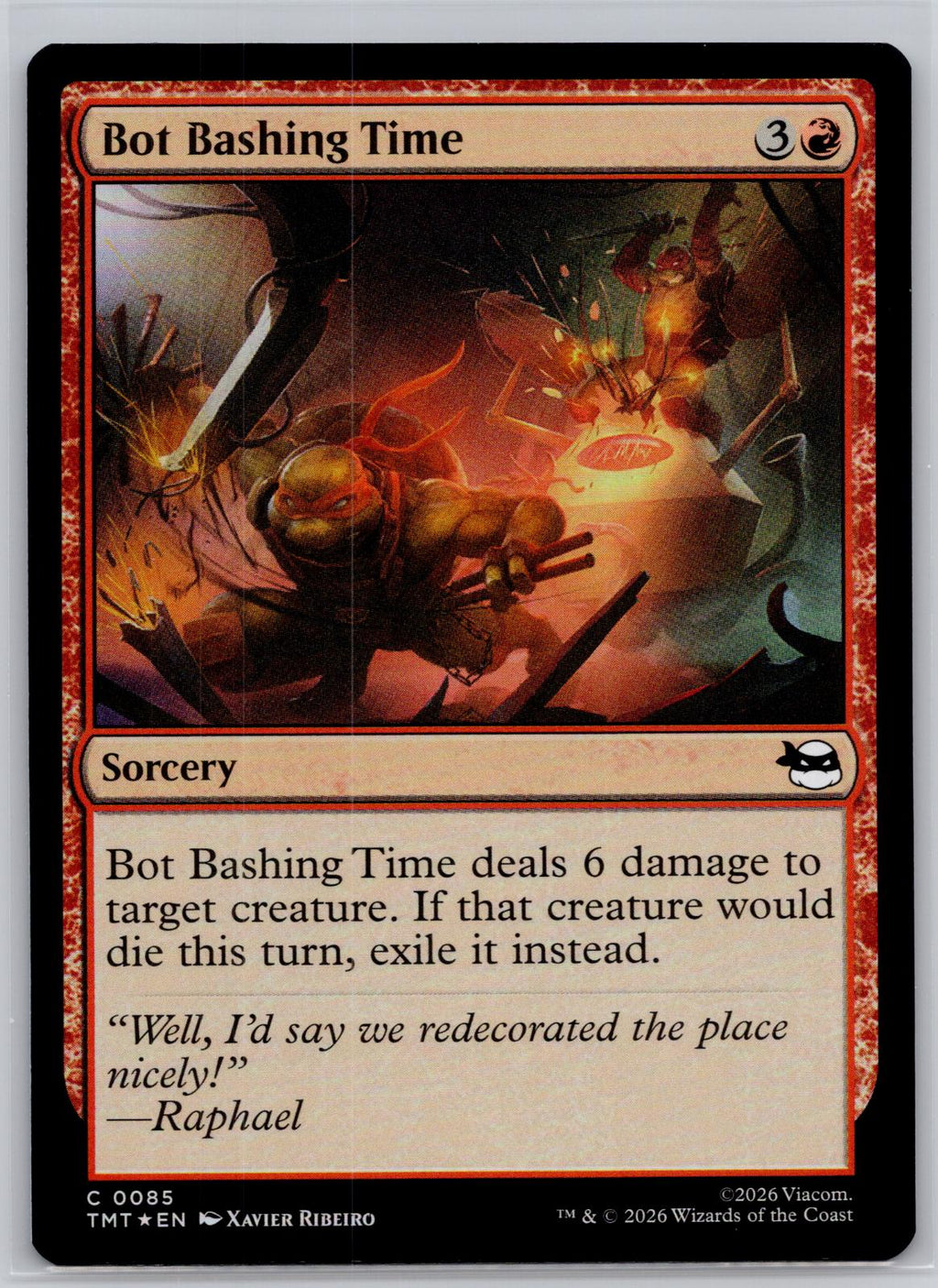 Bot Bashing Time Teenage Mutant Ninja Turtles Magic: The Gathering Foil NM