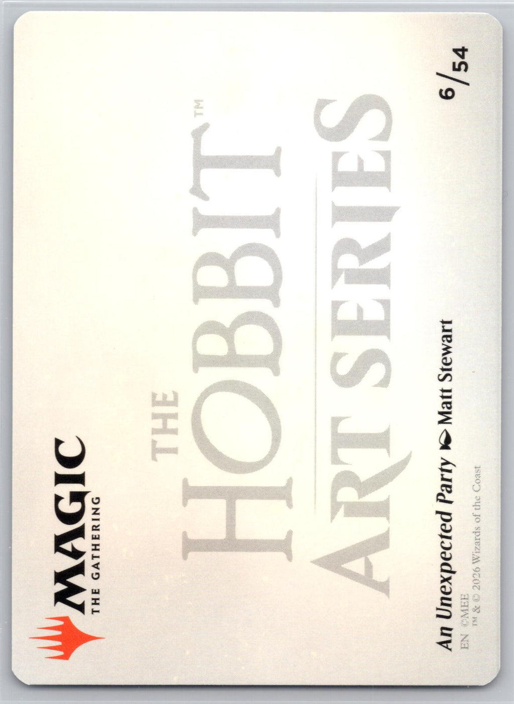 An Unexpected Party Art Card Art Series: The Hobbit Magic: The Gathering NM