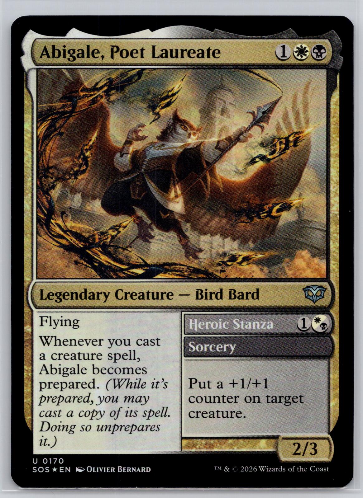 Abigale, Poet Laureate Secrets of Strixhaven Magic: The Gathering Foil Near Mint
