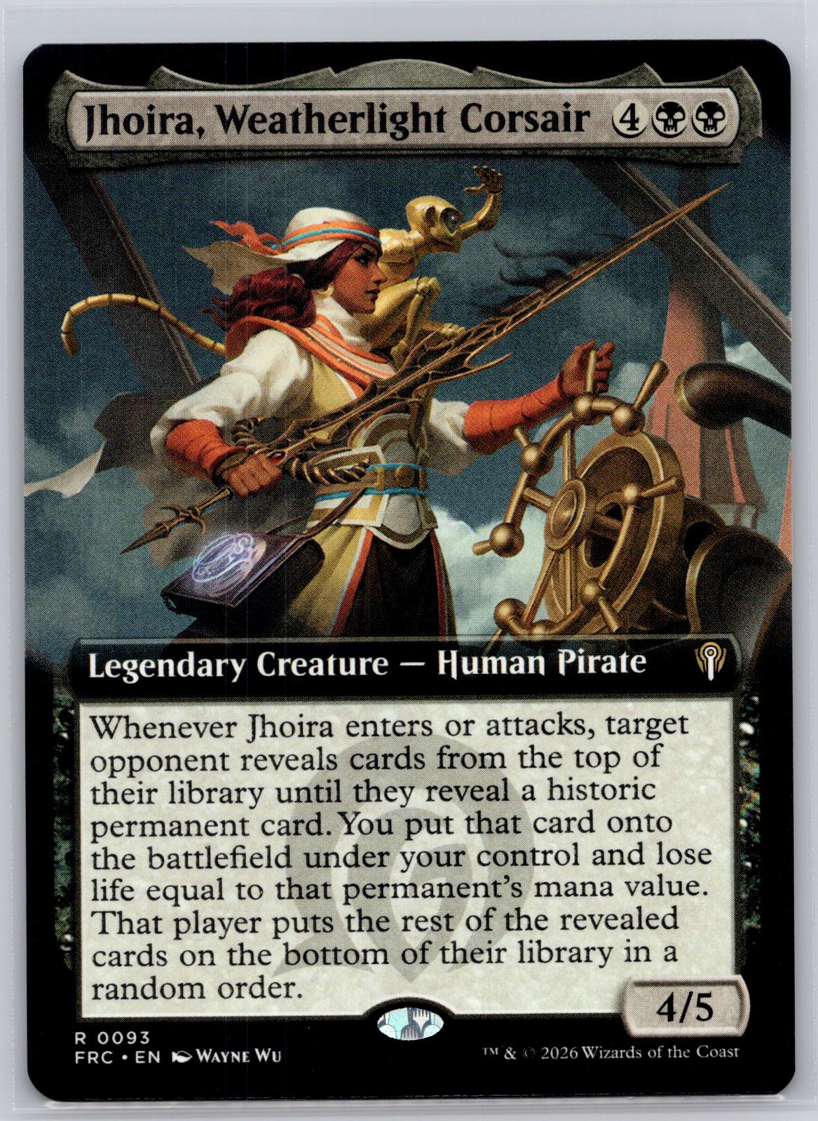 Jhoira, Weatherlight Corsair (Extended Art) Commander: Reality Fracture M:TG NM