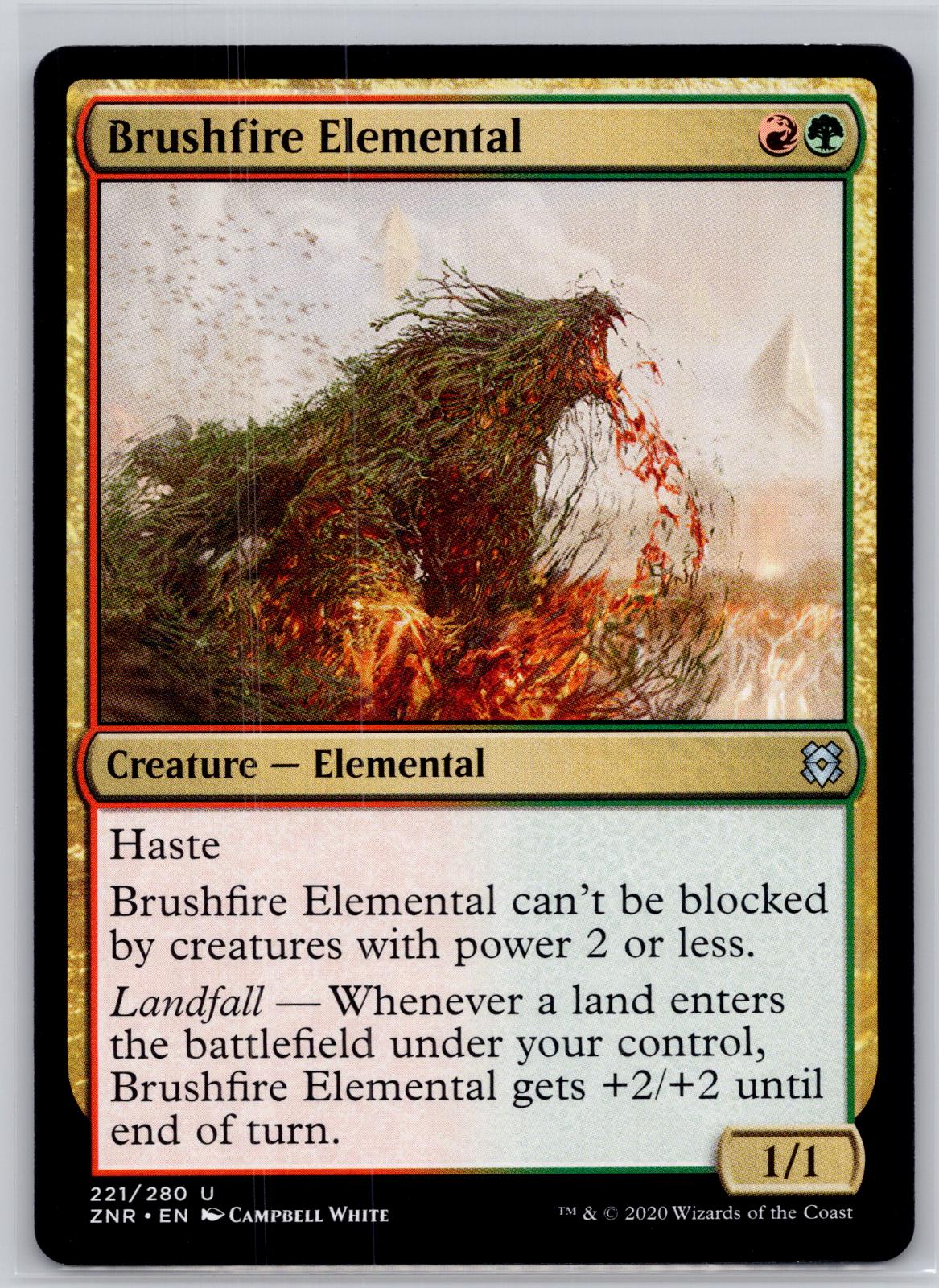 Brushfire Elemental Zendikar Rising Magic: The Gathering Near Mint