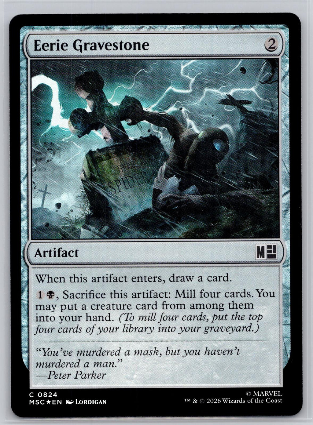 Eerie Gravestone Commander: Marvel Super Heroes Magic: The Gathering Foil NM