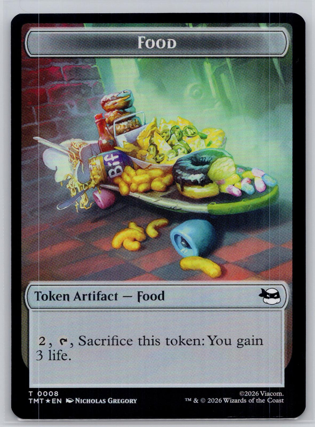 Robot // Food Double-Sided Token Teenage Mutant Ninja Turtles M:TG Foil NM
