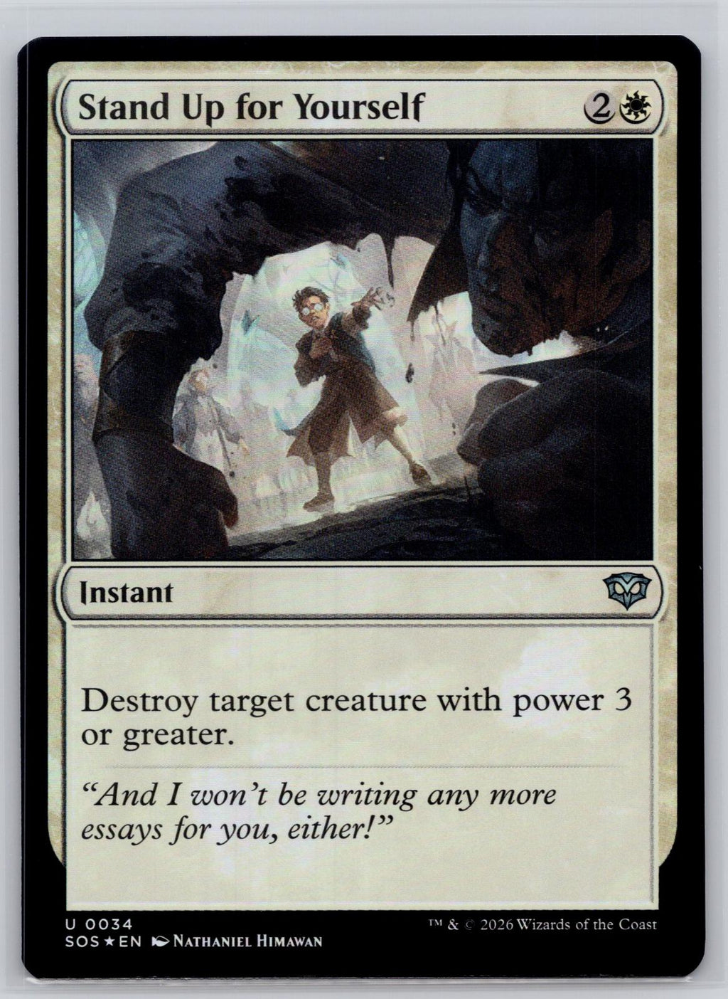 Stand Up for Yourself Secrets of Strixhaven Magic: The Gathering Foil Near Mint