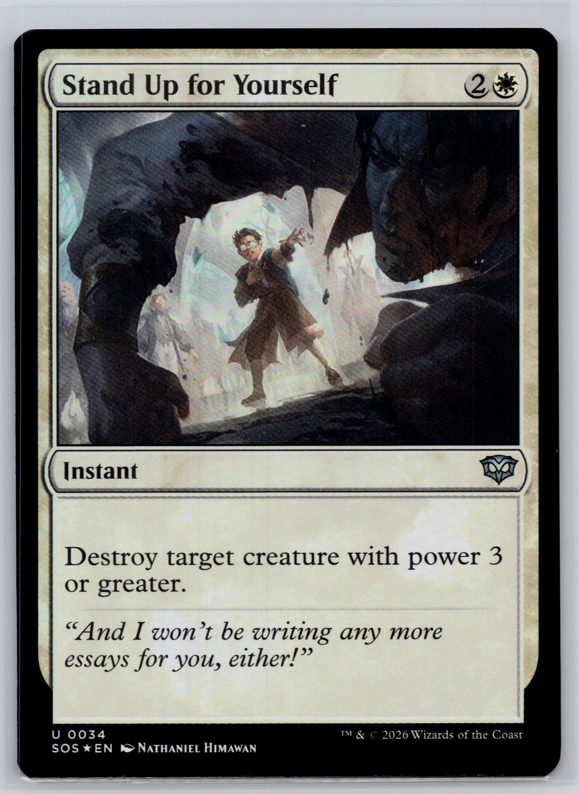 Stand Up for Yourself Secrets of Strixhaven Magic: The Gathering Foil Near Mint