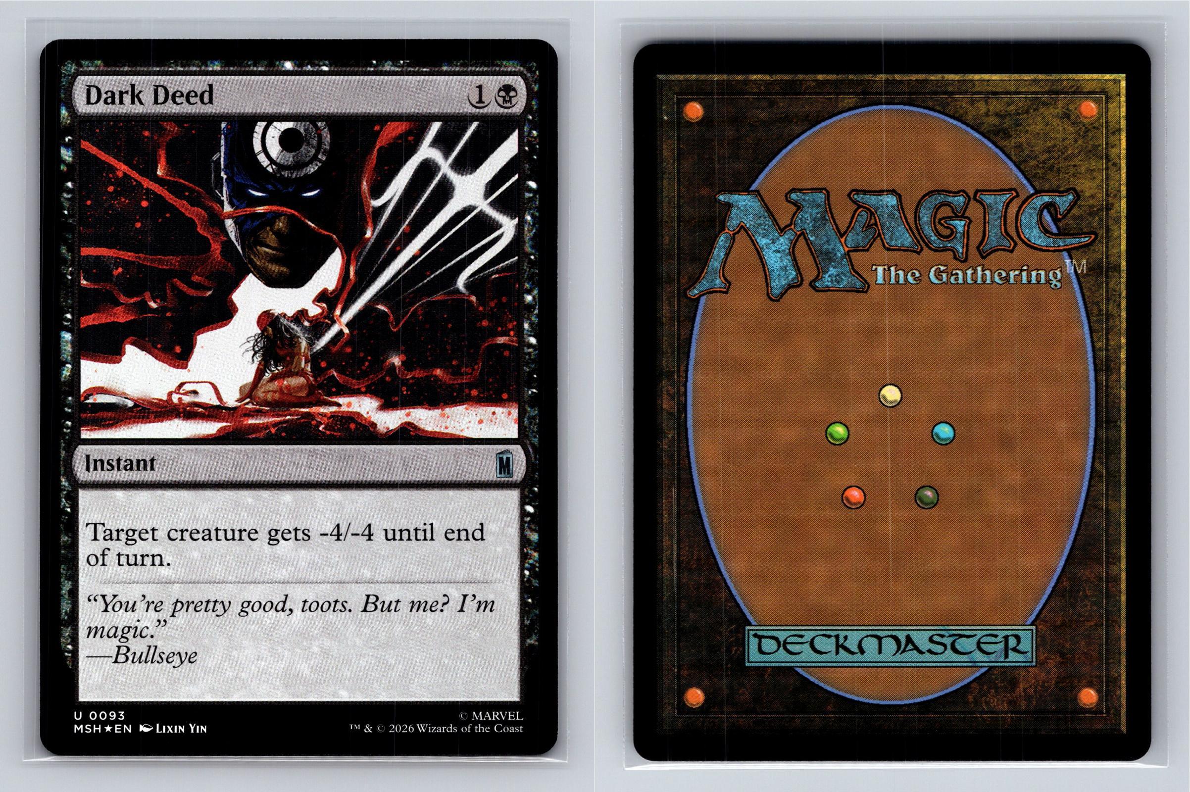 Dark Deed Marvel Super Heroes Magic: The Gathering Foil Near Mint