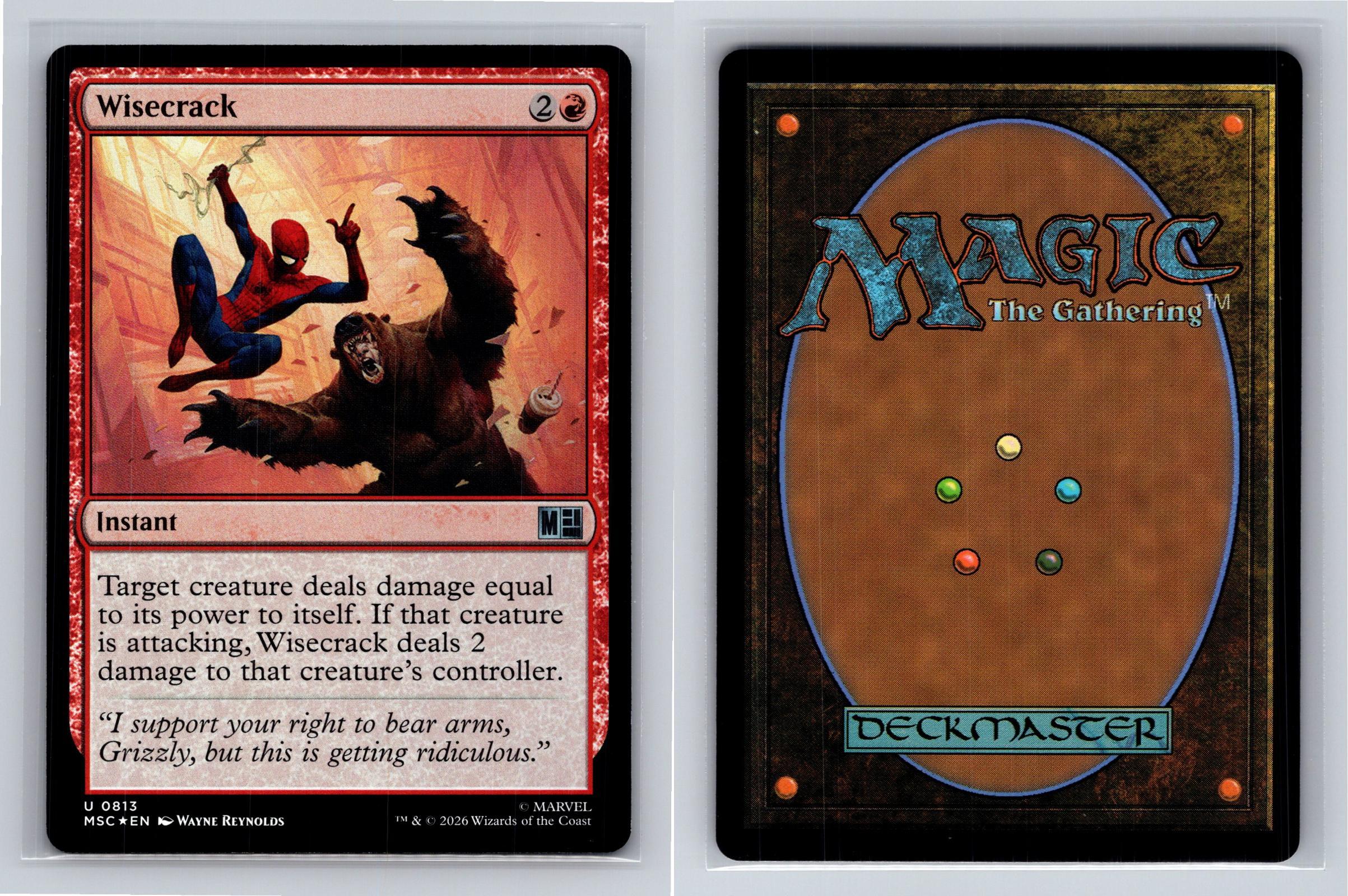 Wisecrack Commander: Marvel Super Heroes Magic: The Gathering Foil Near Mint