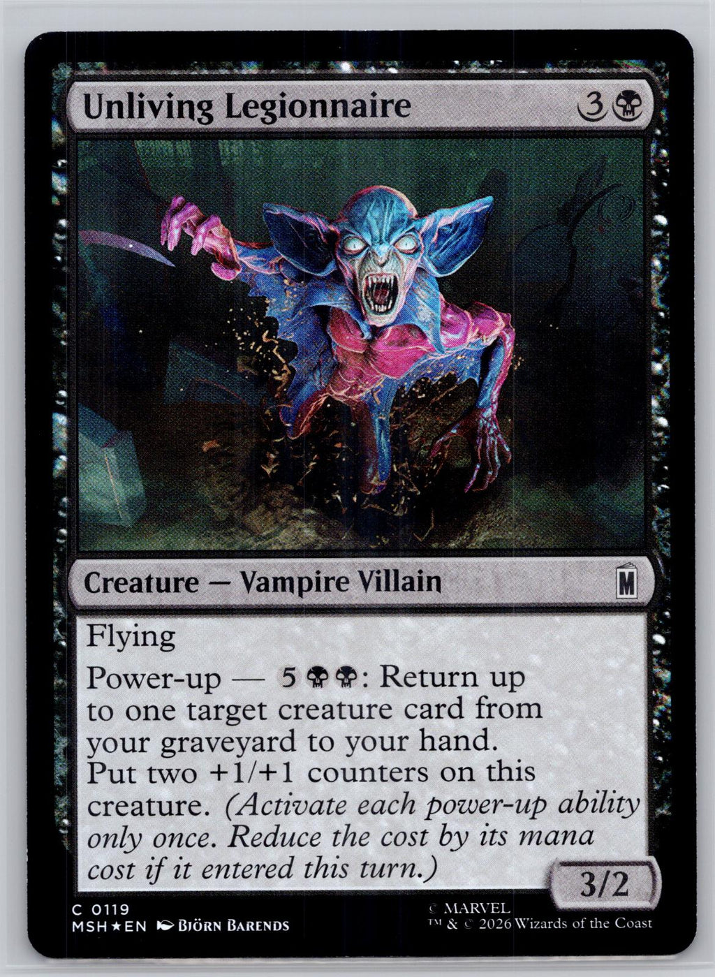 Unliving Legionnaire Marvel Super Heroes Magic: The Gathering Foil Near Mint
