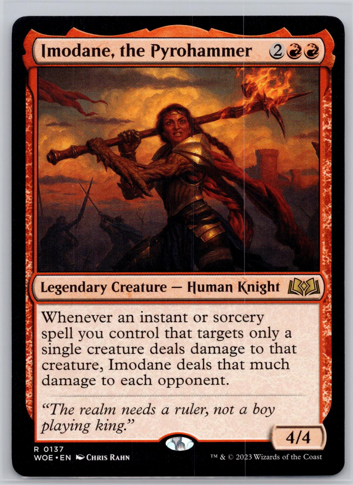 Imodane, the Pyrohammer Wilds of Eldraine Magic: The Gathering Near Mint