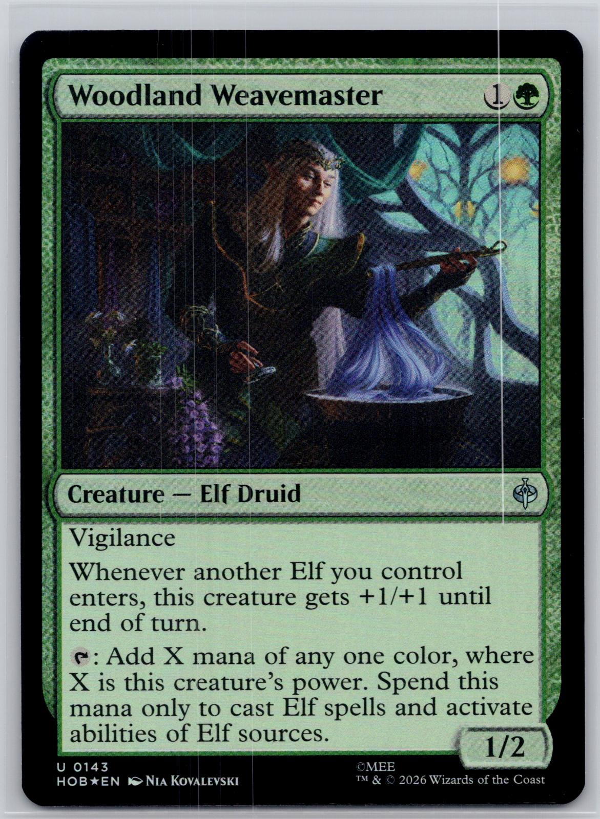 Woodland Weavemaster The Hobbit Magic: The Gathering Foil Near Mint