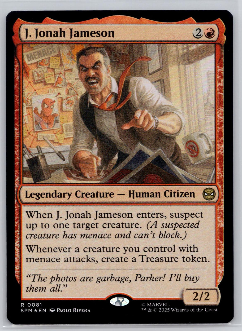J. Jonah Jameson Marvel's Spider-Man Magic: The Gathering Foil Near Mint