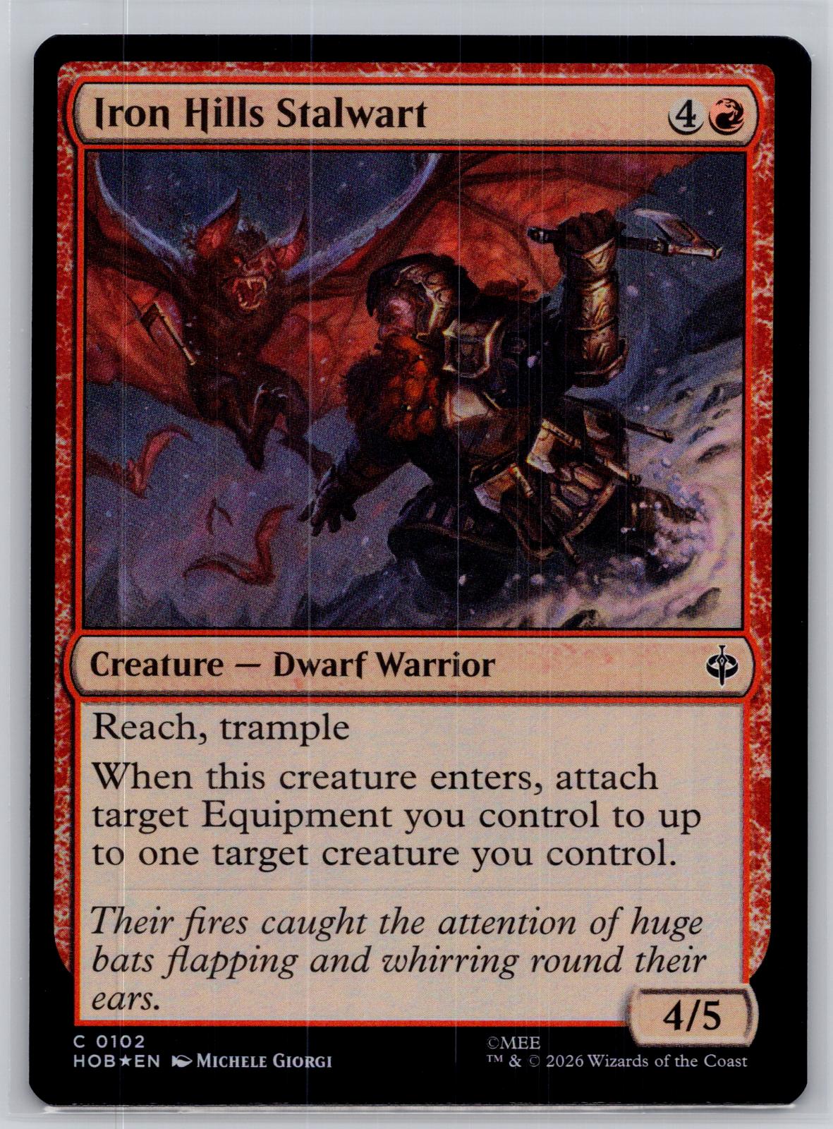Iron Hills Stalwart The Hobbit Magic: The Gathering Foil Near Mint