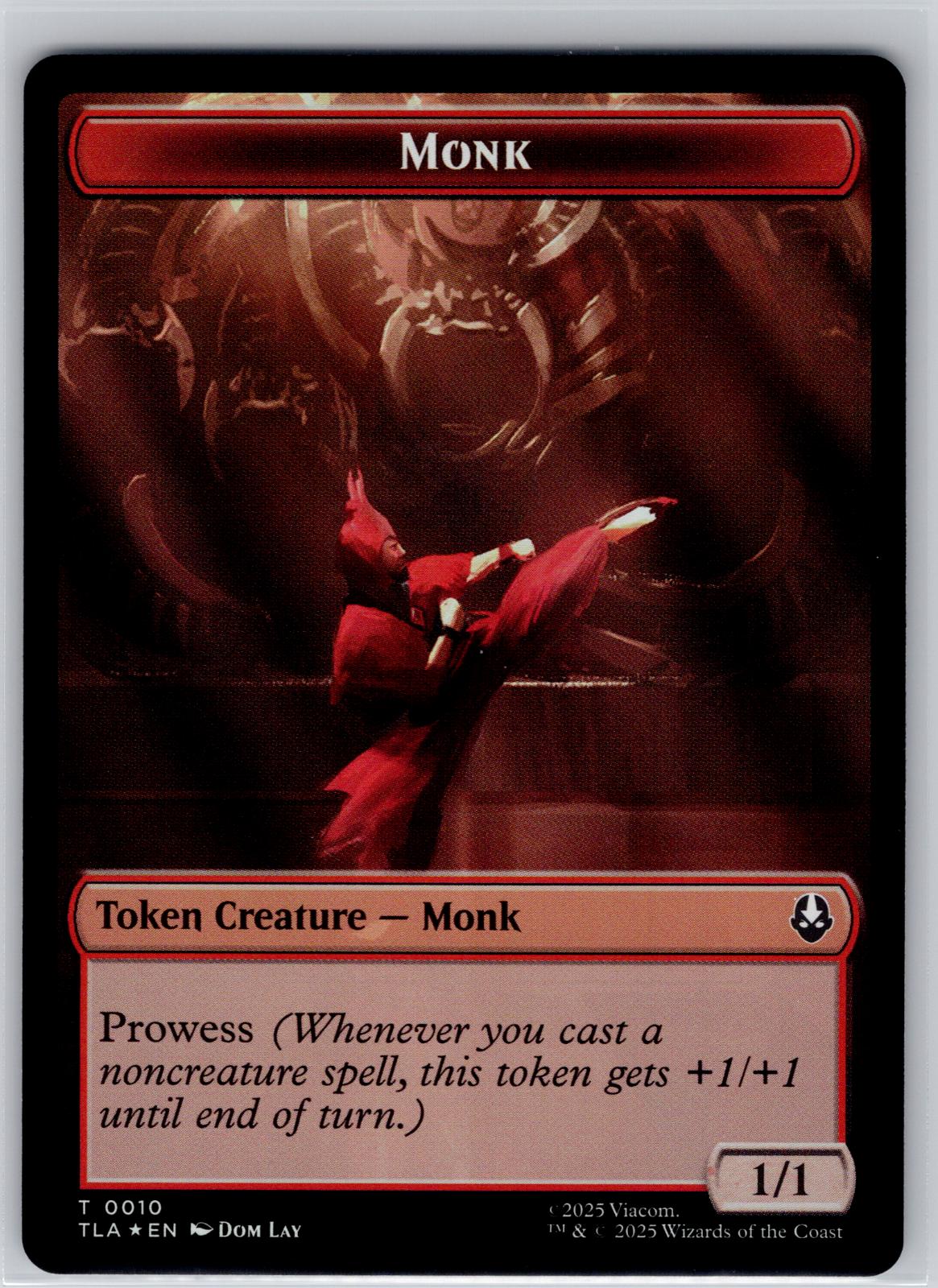 Monk // Food (0021) Double-Sided Token Avatar: The Last Airbender M:TG Foil NM