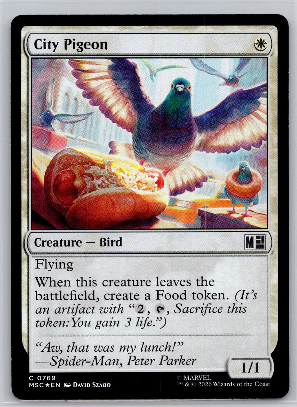 City Pigeon Commander: Marvel Super Heroes Magic: The Gathering Foil Near Mint