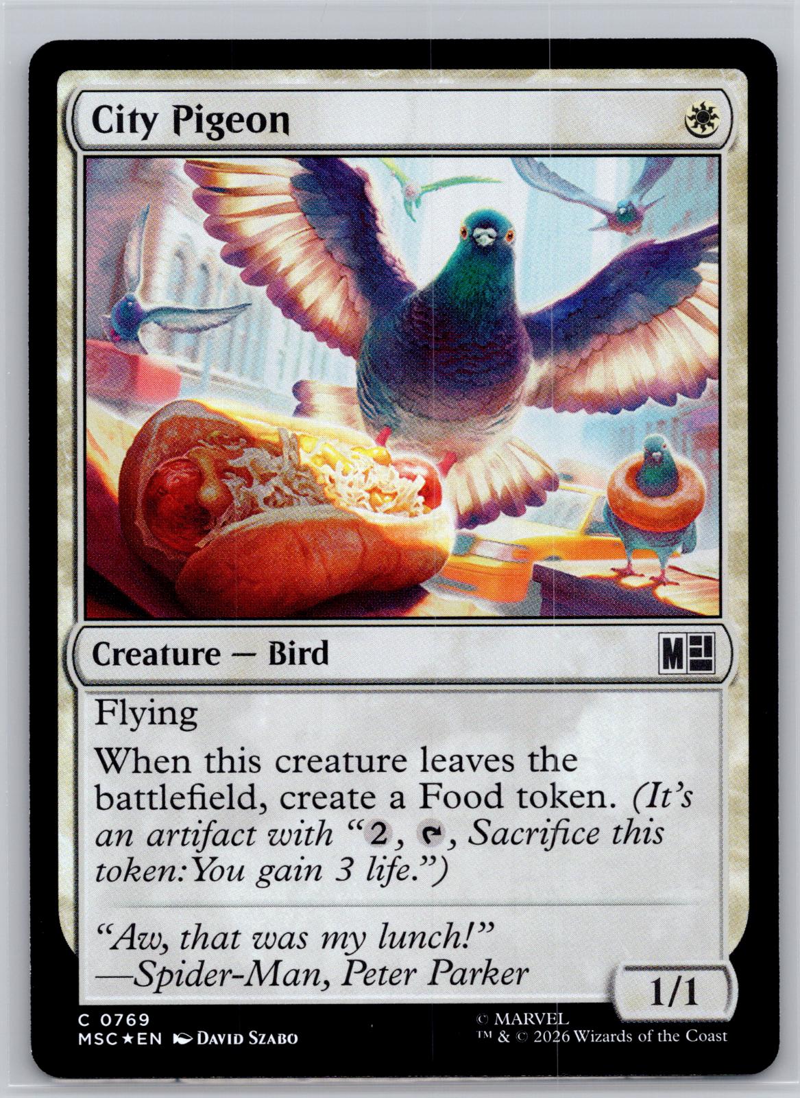 City Pigeon Commander: Marvel Super Heroes Magic: The Gathering Foil Near Mint