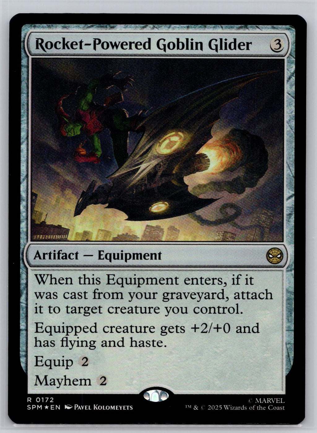 Rocket-Powered Goblin Glider Marvel's Spider-Man Magic: The Gathering Foil NM