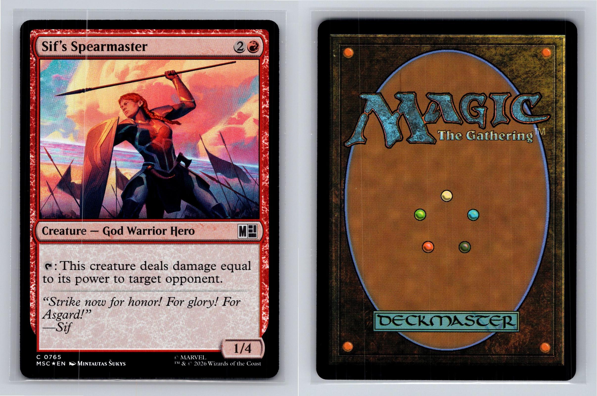 Sif's Spearmaster Commander: Marvel Super Heroes Magic: The Gathering Foil NM