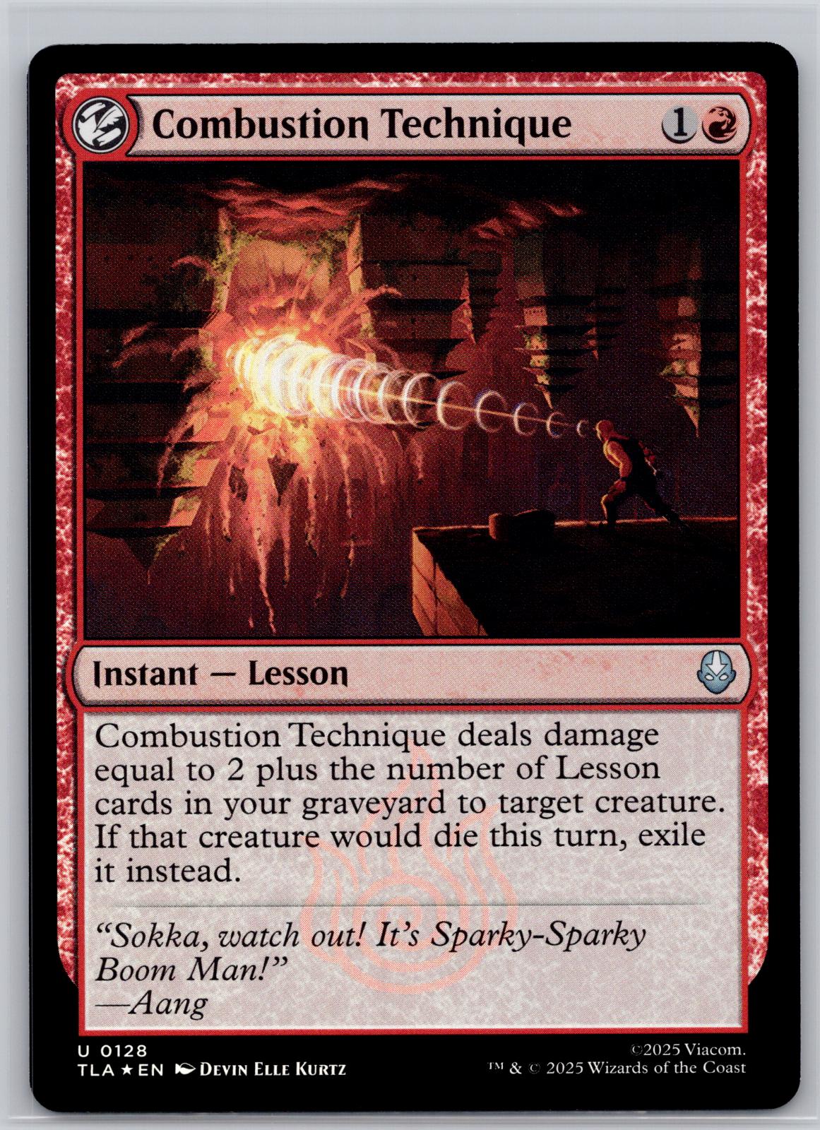 Combustion Technique Avatar: The Last Airbender Magic: The Gathering Foil NM