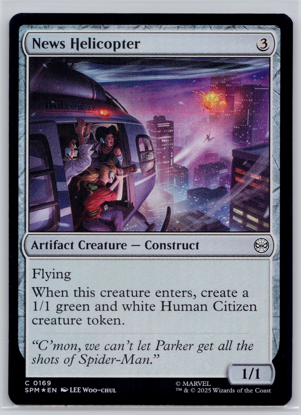 News Helicopter Marvel's Spider-Man Magic: The Gathering Foil Near Mint