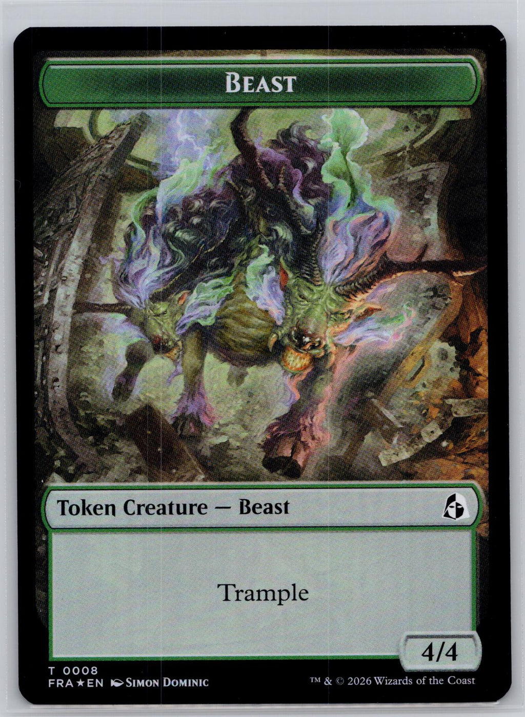 Angel (0003) // Beast Double-Sided Token Reality Fracture M:TG Foil NM