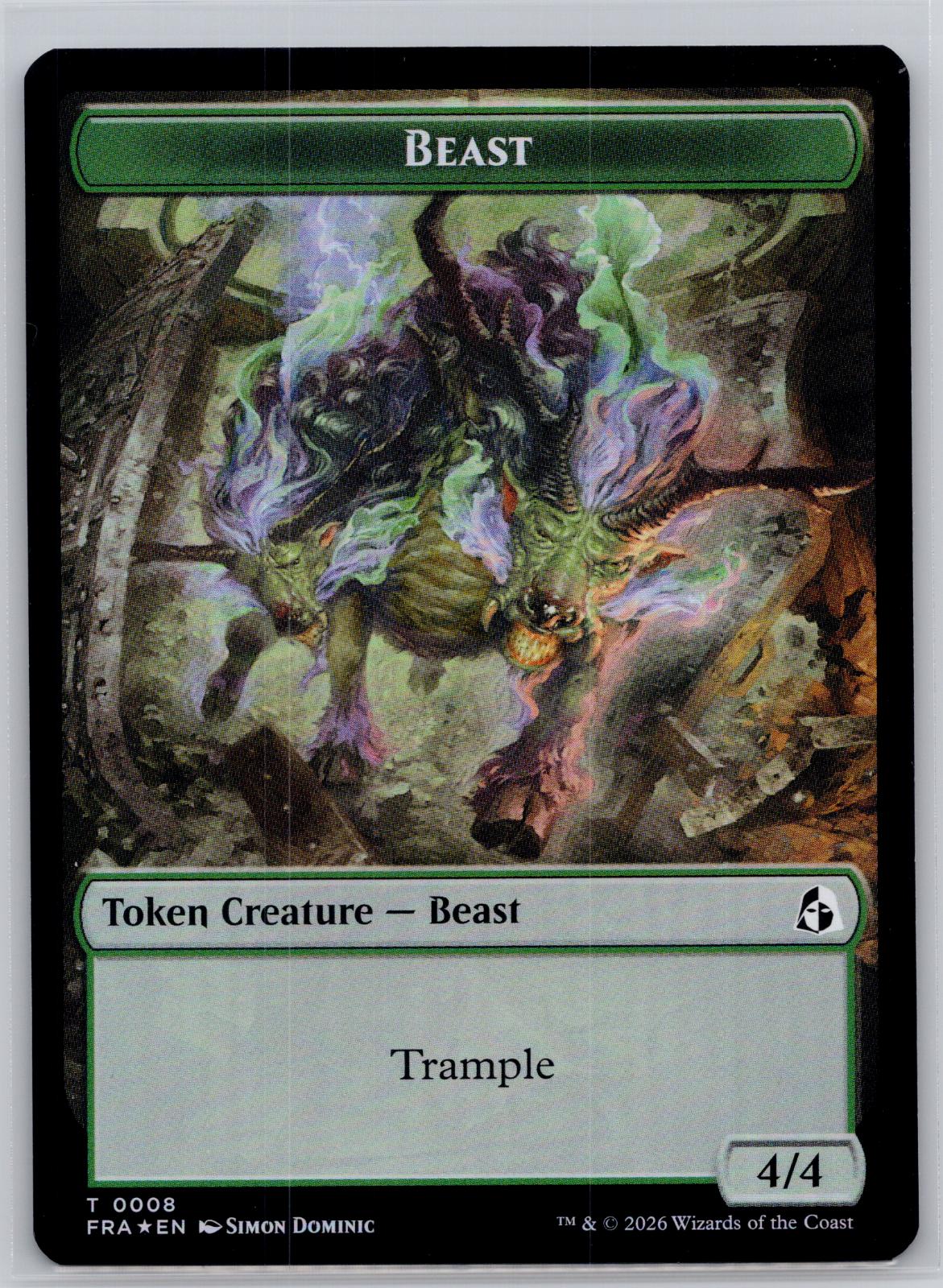 Angel (0003) // Beast Double-Sided Token Reality Fracture M:TG Foil NM