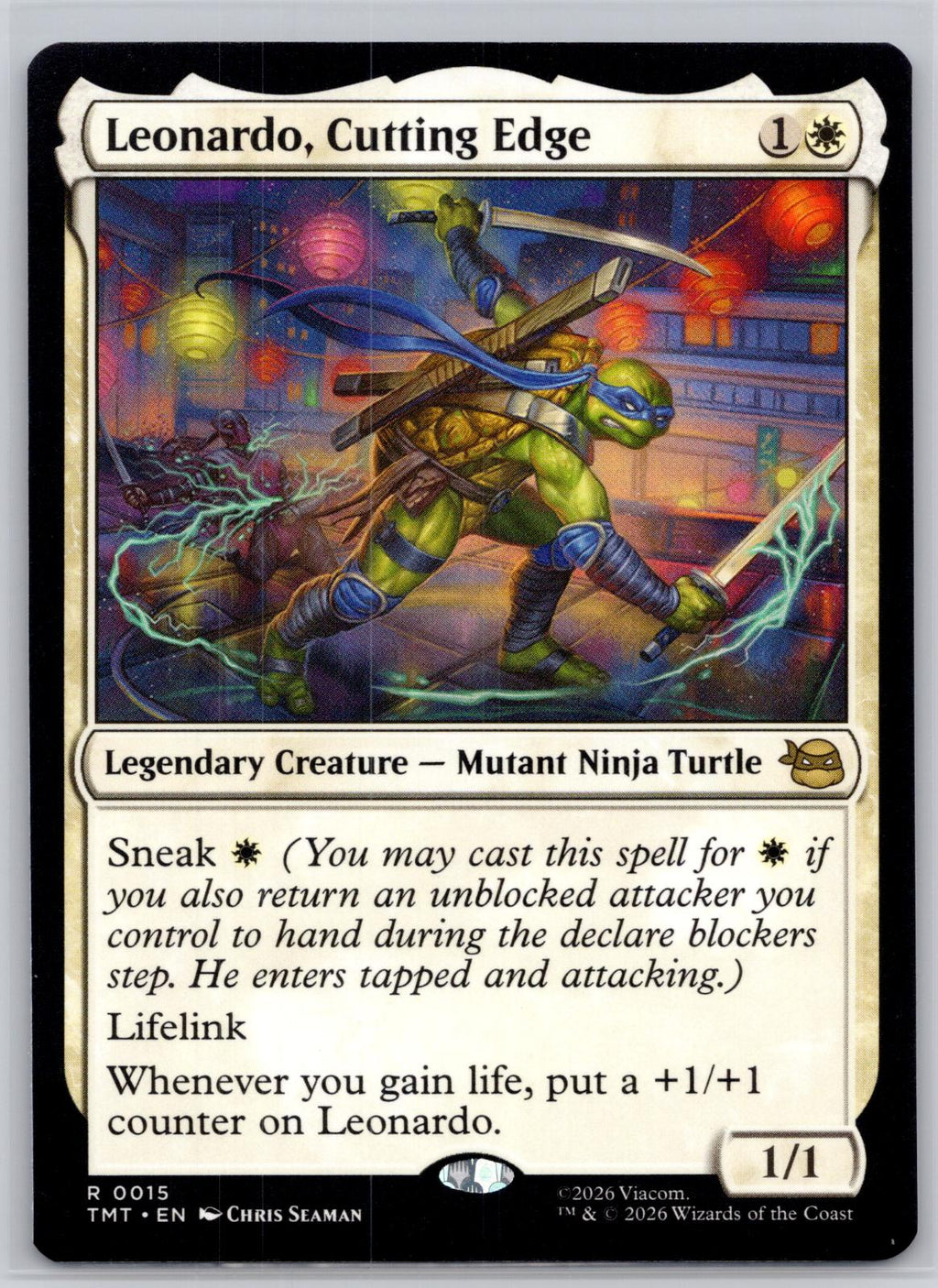 Leonardo, Cutting Edge Teenage Mutant Ninja Turtles Magic: The Gathering NM