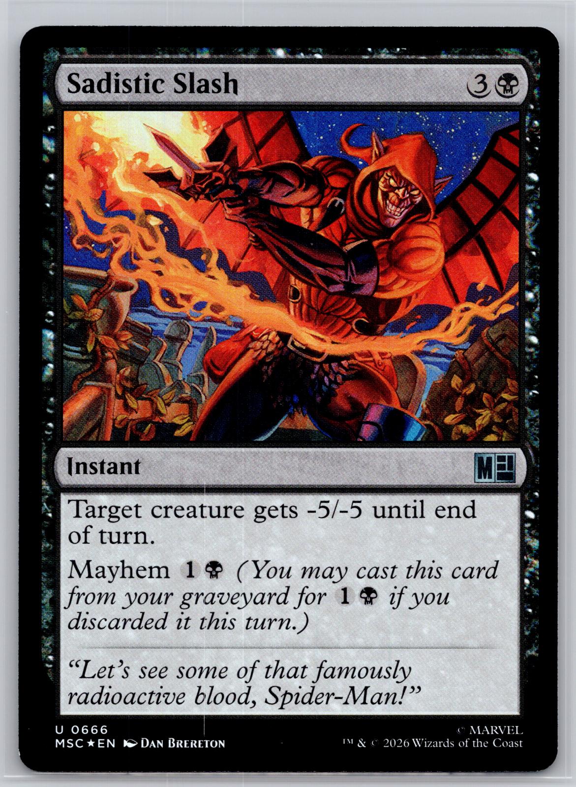 Sadistic Slash Commander: Marvel Super Heroes Magic: The Gathering Foil NM