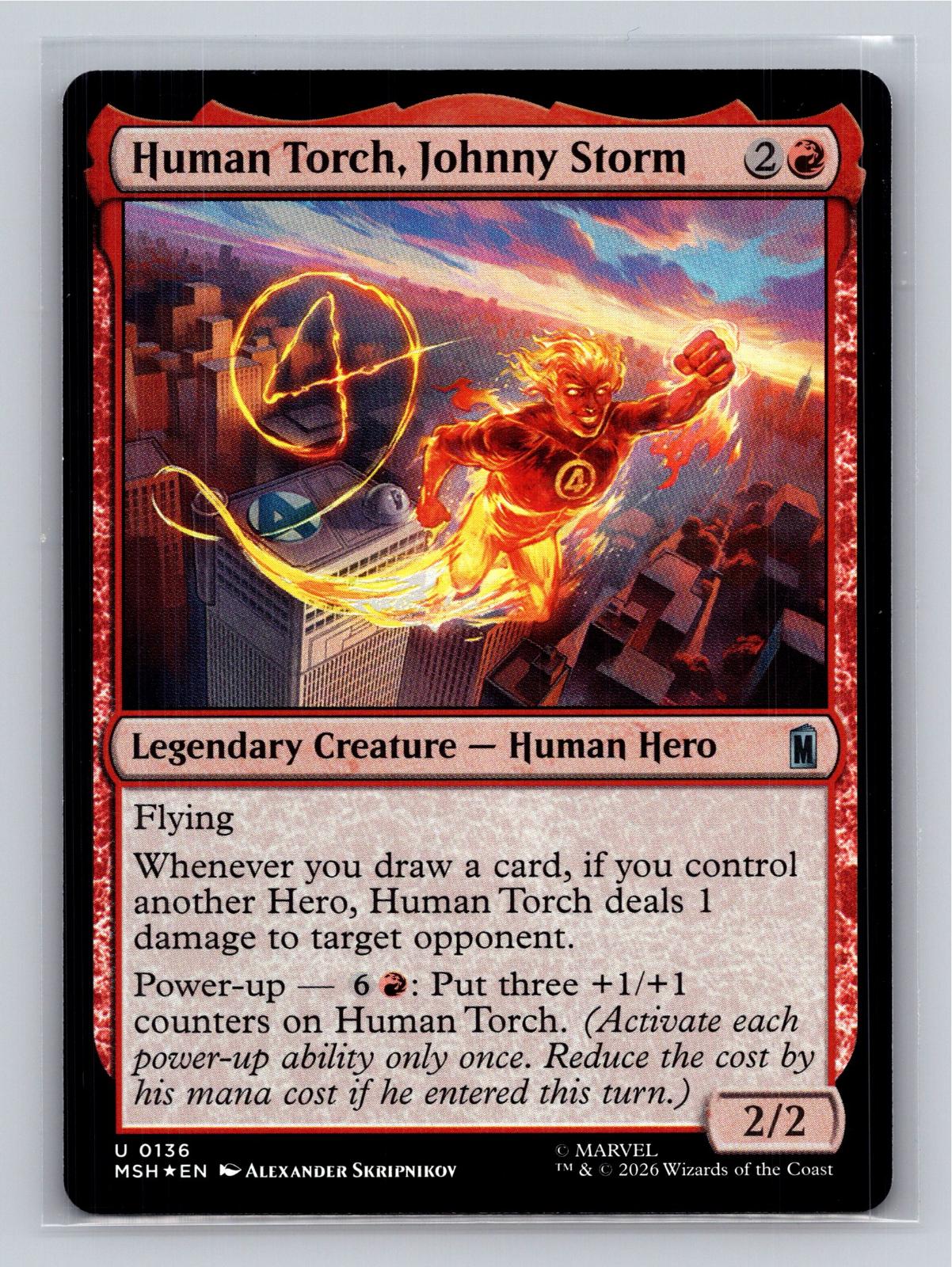 Human Torch, Johnny Storm Marvel Super Heroes Magic: The Gathering Foil NM