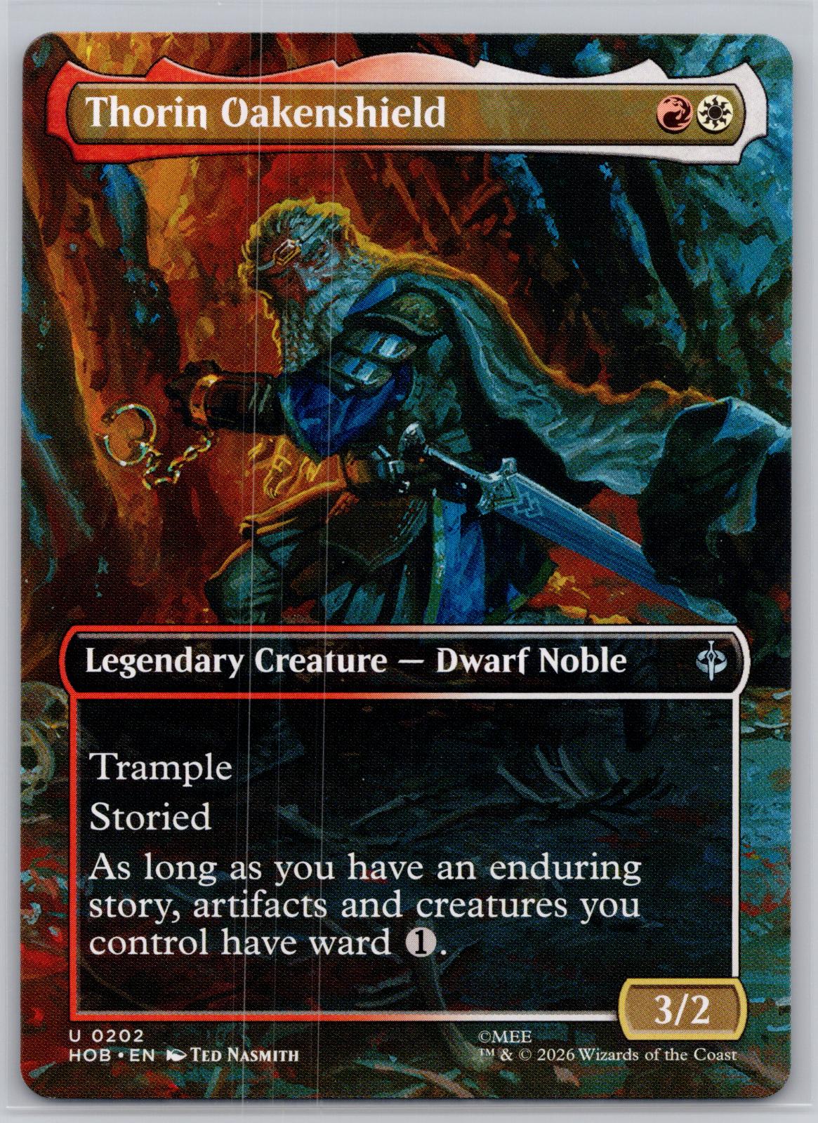 Thorin Oakenshield (Borderless) The Hobbit Magic: The Gathering Near Mint