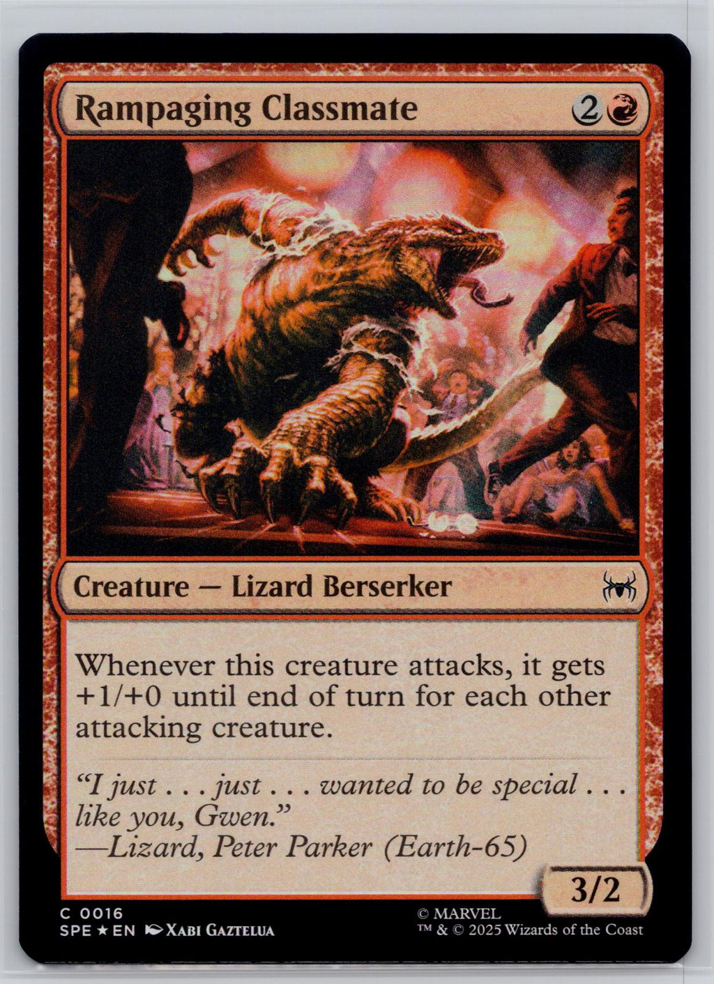 Rampaging Classmate Marvel's Spider-Man: Eternal-Legal M:TG Foil NM