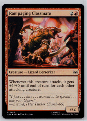 Rampaging Classmate Marvel's Spider-Man: Eternal-Legal M:TG Foil NM