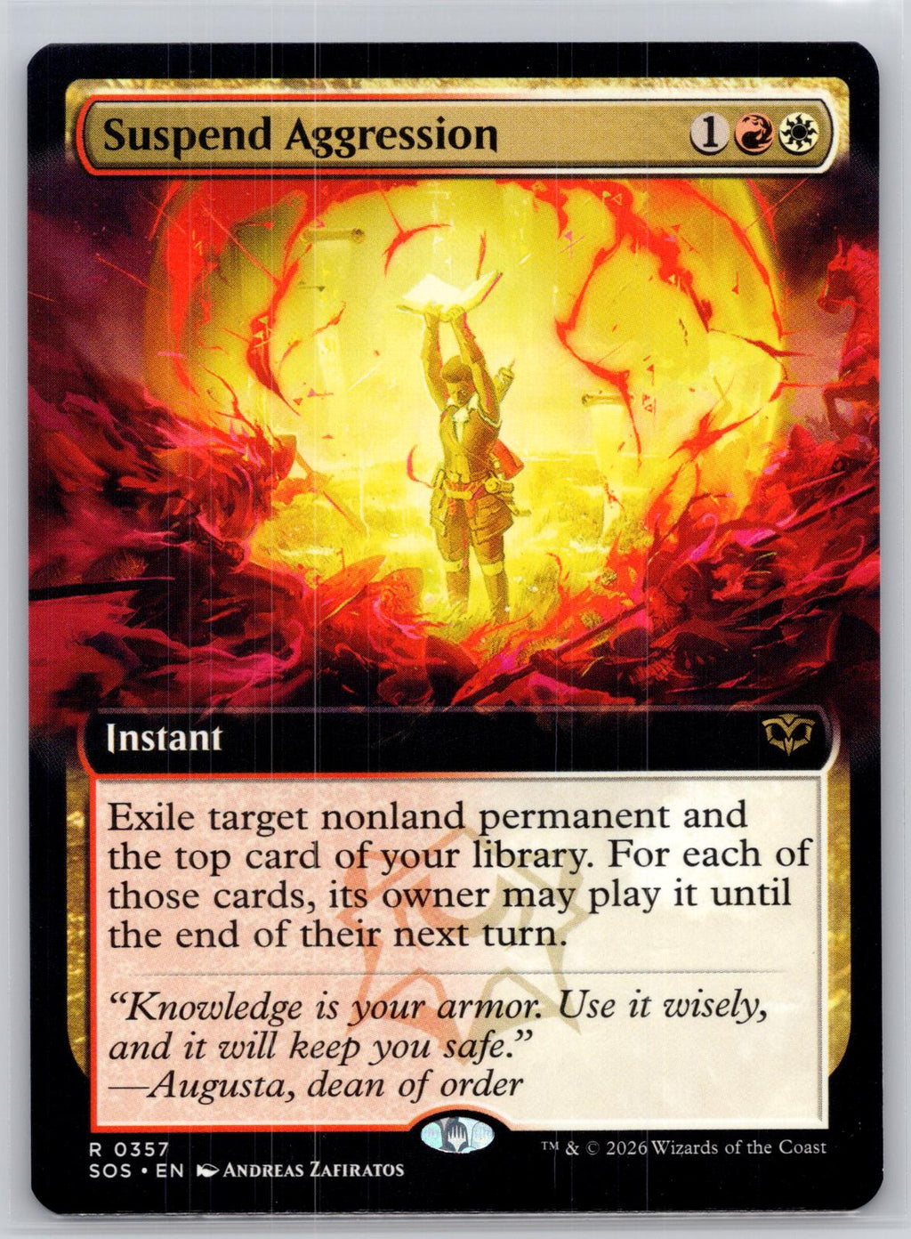 Suspend Aggression (Extended Art) Secrets of Strixhaven Magic: The Gathering NM