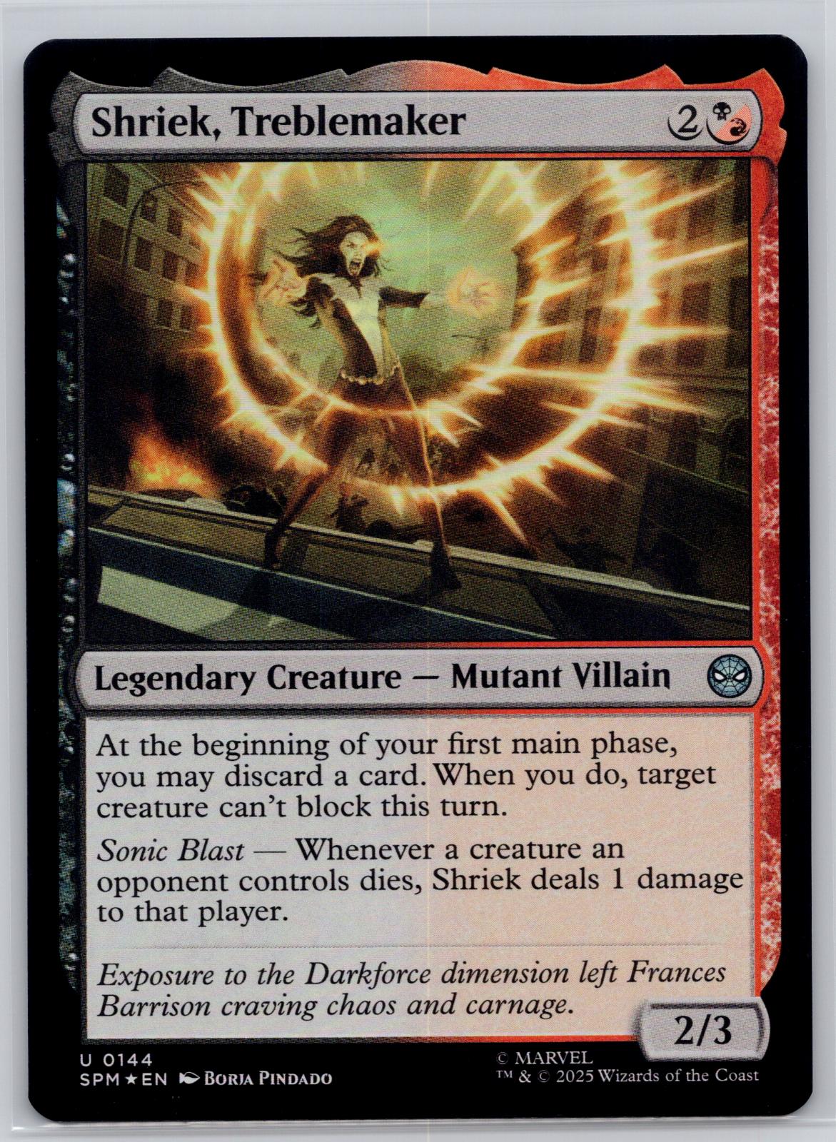 Shriek, Treblemaker Marvel's Spider-Man Magic: The Gathering Foil Near Mint