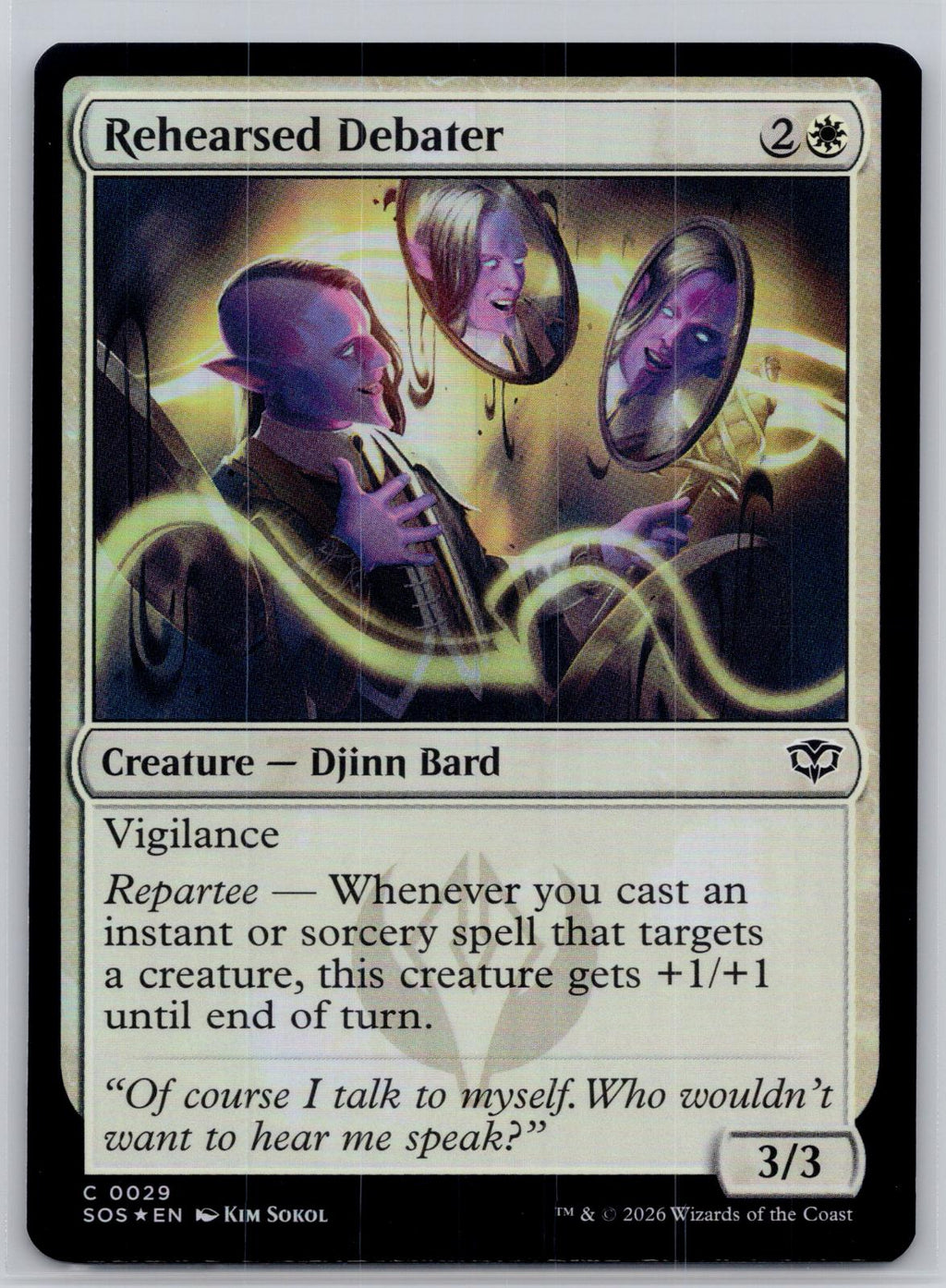 Rehearsed Debater Secrets of Strixhaven Magic: The Gathering Foil Near Mint