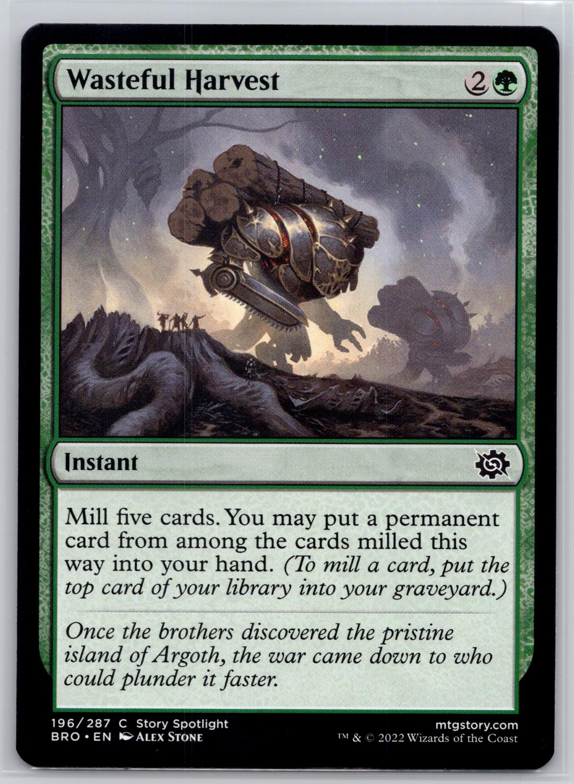 Wasteful Harvest The Brothers' War Magic: The Gathering Near Mint