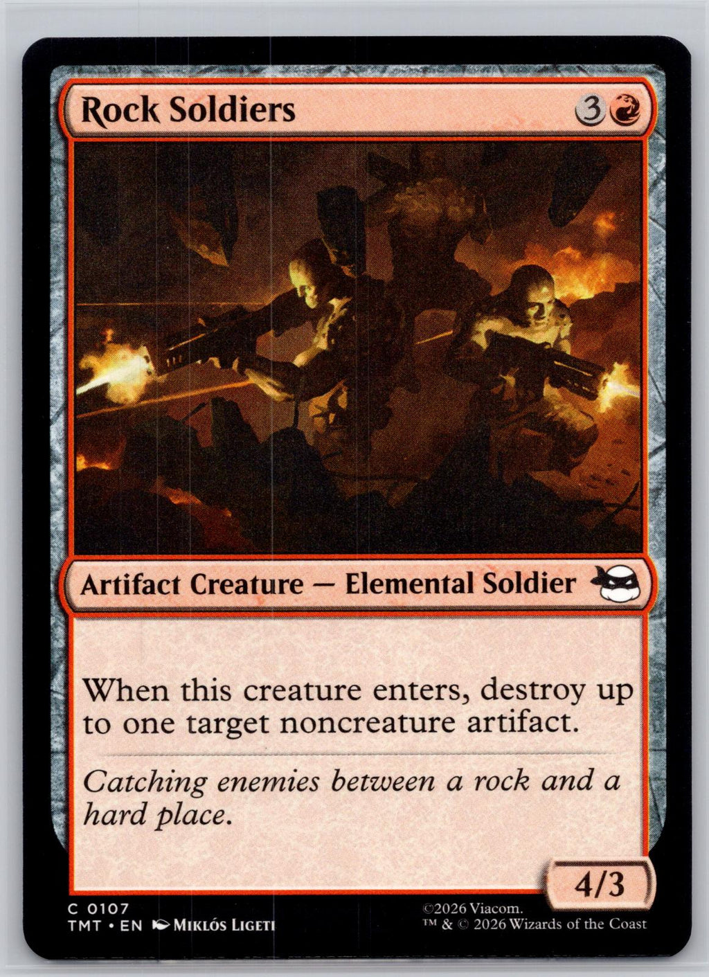 Rock Soldiers Teenage Mutant Ninja Turtles Magic: The Gathering Near Mint