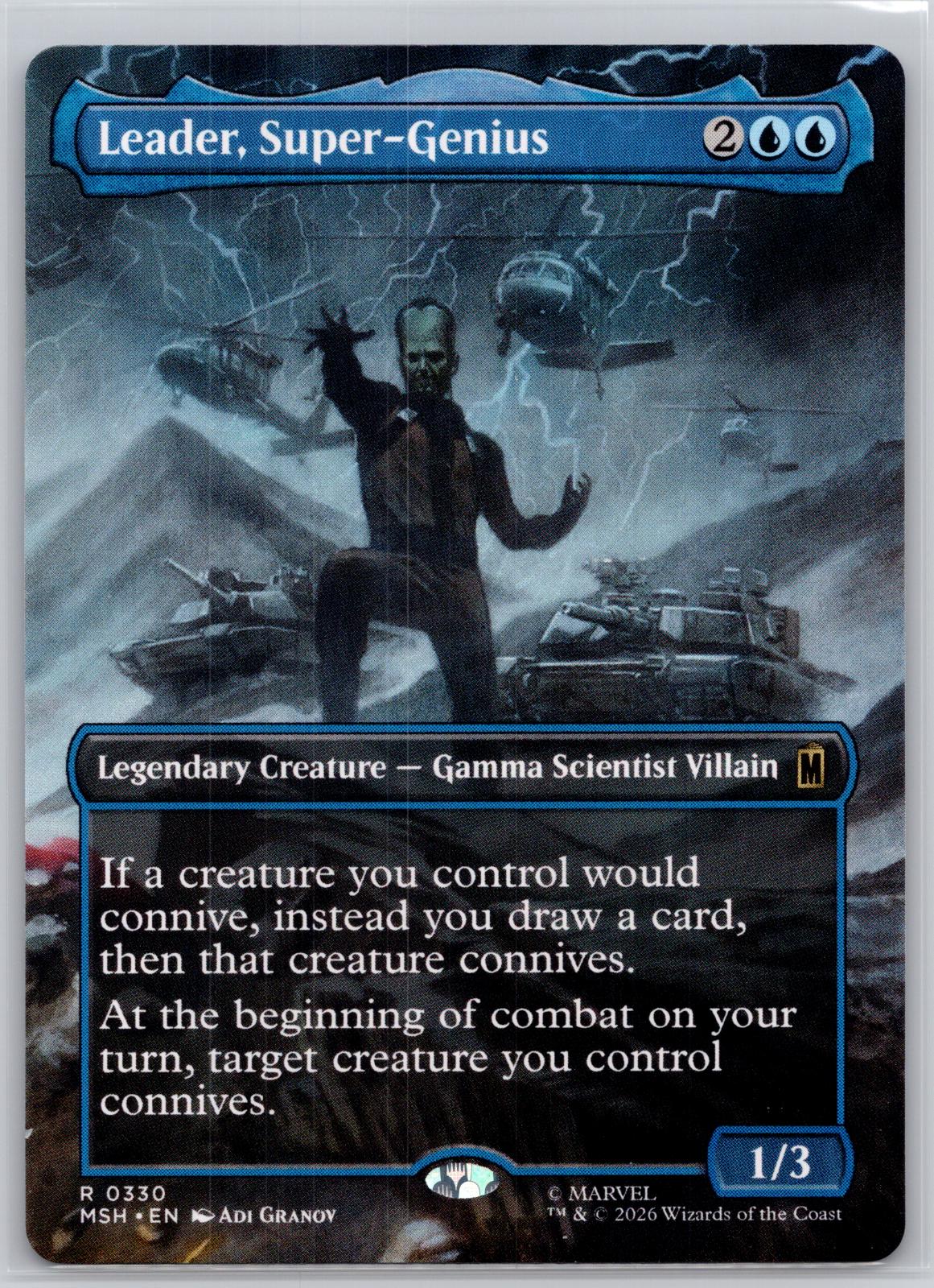 Leader, Super-Genius (Borderless) Marvel Super Heroes Magic: The Gathering NM