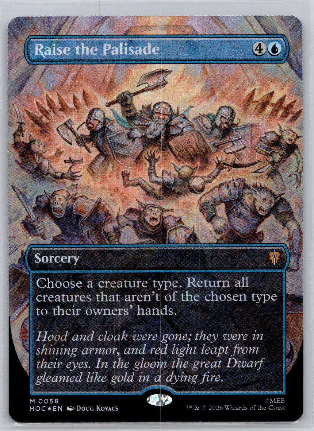 Raise the Palisade (Borderless) (Surge Foil) The Hobbit: Eternal-Legal M:TG NM