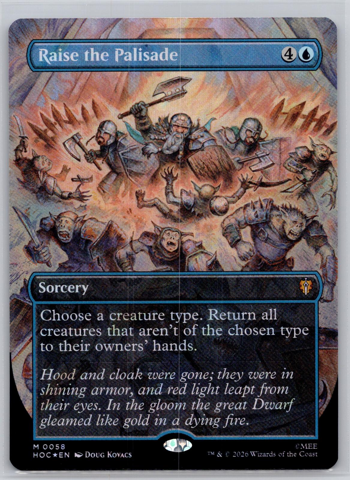 Raise the Palisade (Borderless) (Surge Foil) The Hobbit: Eternal-Legal M:TG NM