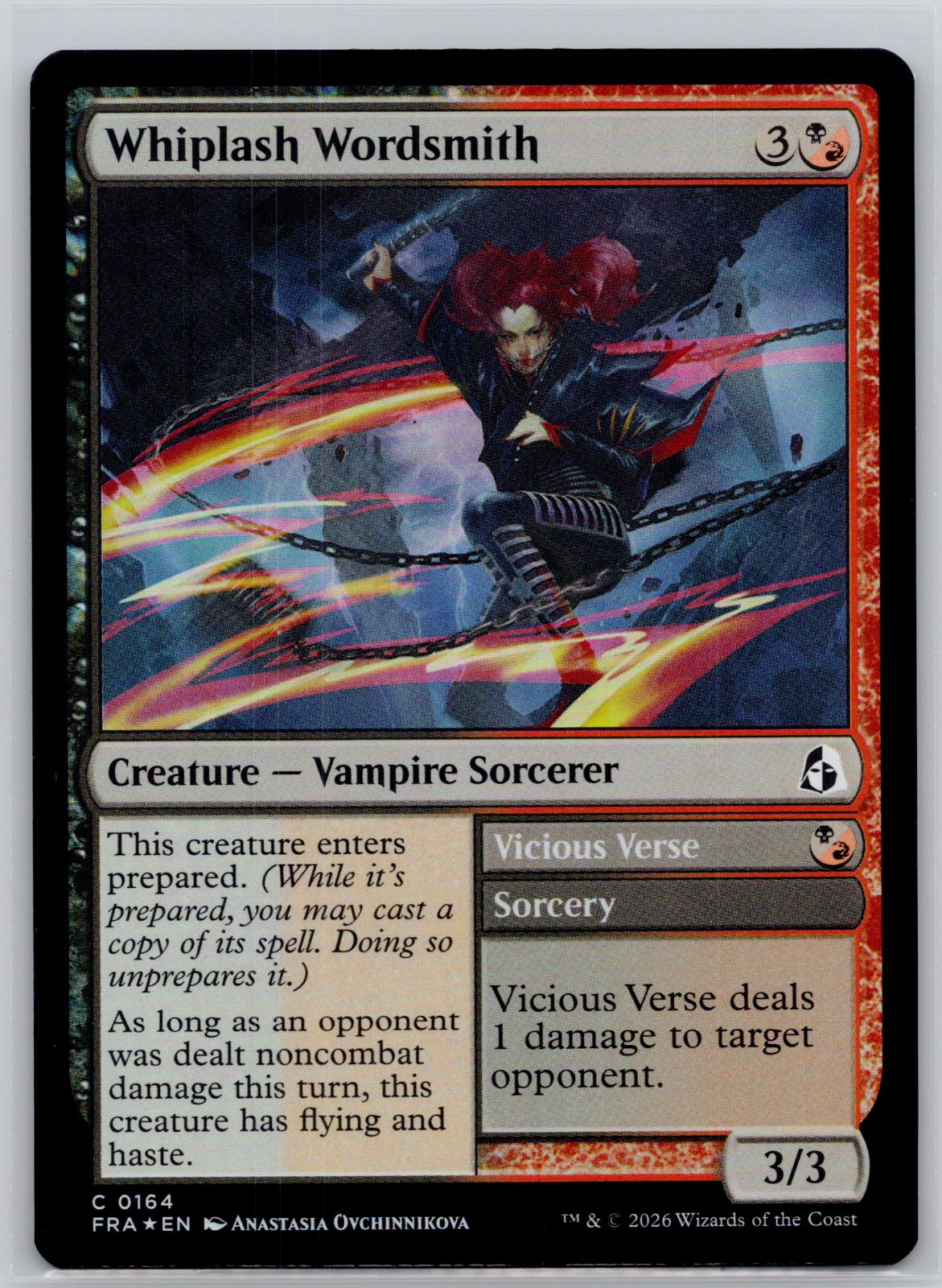 Whiplash Wordsmith Reality Fracture Magic: The Gathering Foil Near Mint