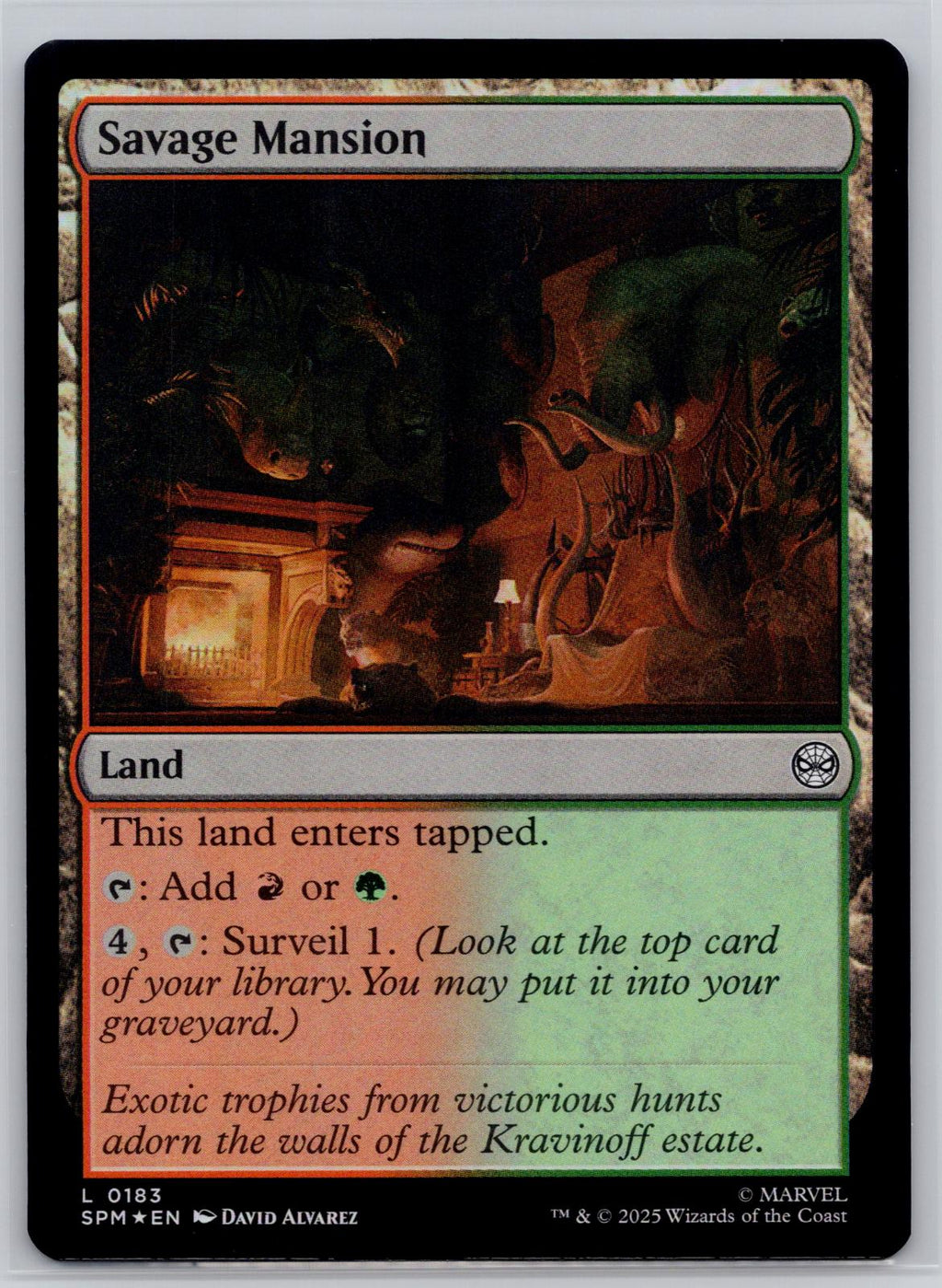 Savage Mansion Marvel's Spider-Man Magic: The Gathering Foil Near Mint