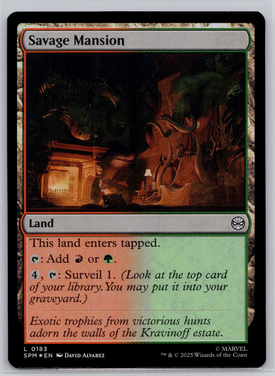 Savage Mansion Marvel's Spider-Man Magic: The Gathering Foil Near Mint
