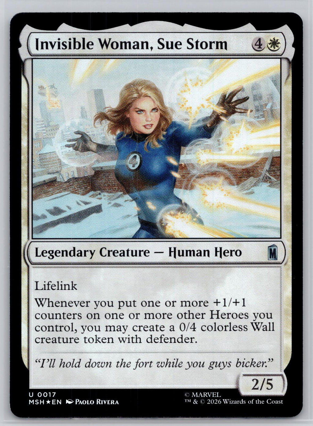 Invisible Woman, Sue Storm Marvel Super Heroes Magic: The Gathering Foil NM