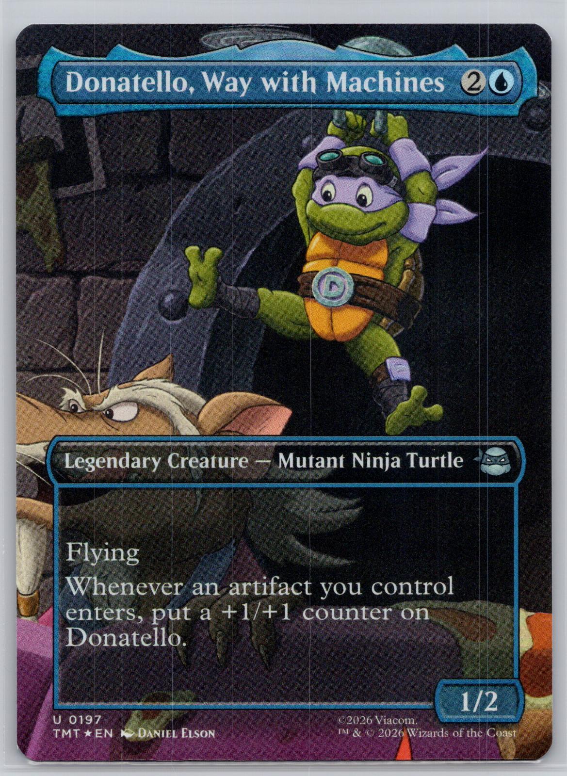 Donatello,Way with Machines(Borderless)Teenage Mutant Ninja Turtles M:TG Foil NM